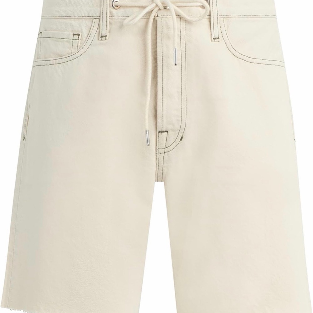 Joes Men’s Raw Hem Drawstring Waist Denim Shorts, Ecru, Size 30, NWT MSRP $198 - Picture 2 of 9